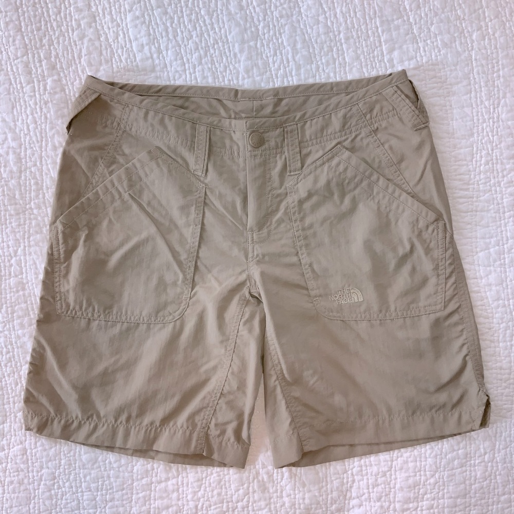 North Face tan shorts, size 6